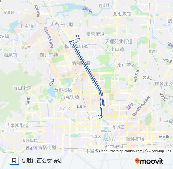 公交344快路的线路图