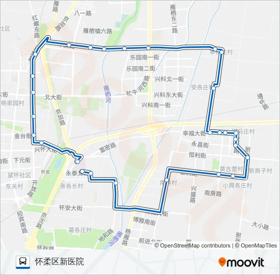 869内 Bus Line Map