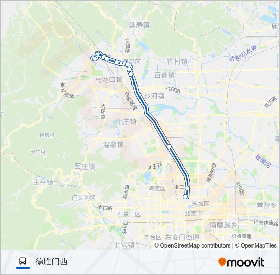 公交883快路的线路图