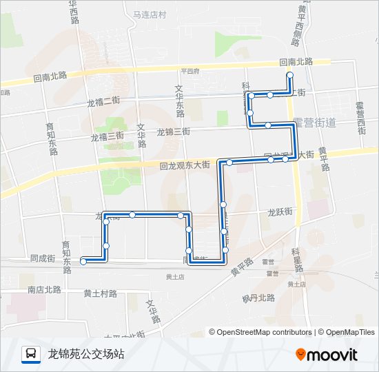 公交专101路的线路图