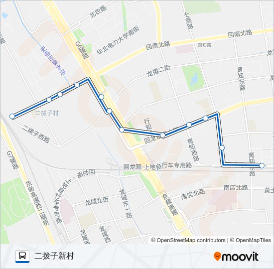 公交专121路的线路图