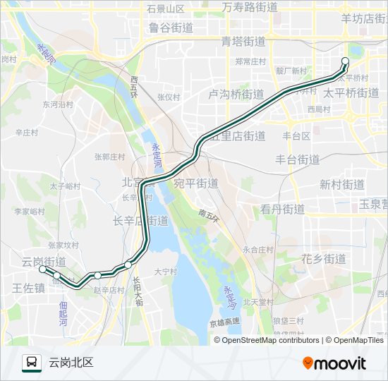 公交快速直达专3路的线路图