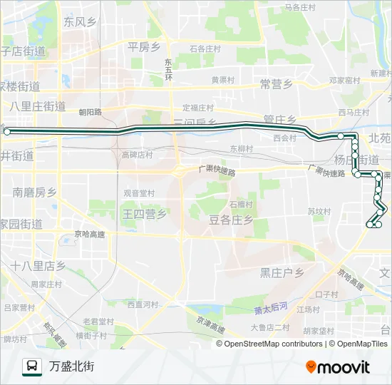 快速直达专线13 Bus Line Map