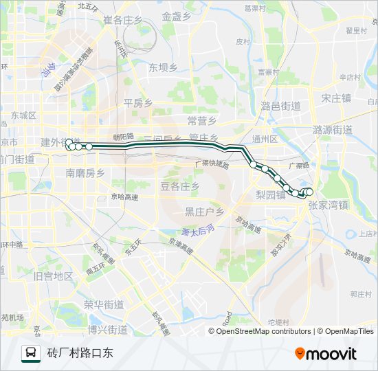 公交快速直达专15路的线路图