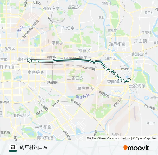 快速直达专线15 Bus Line Map