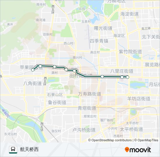 公交快速直达专16路的线路图