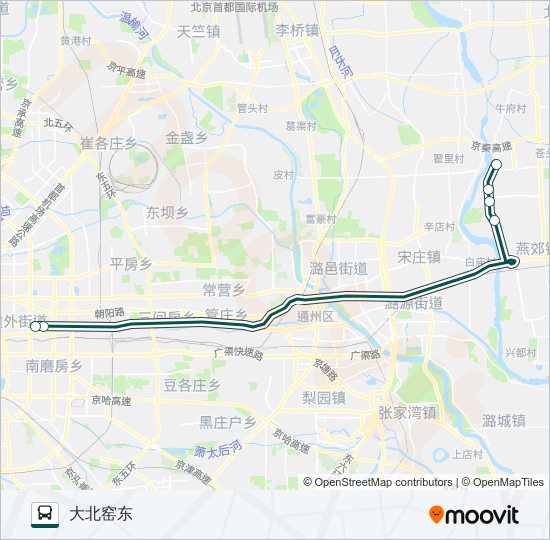 快速直达专线20 bus Line Map