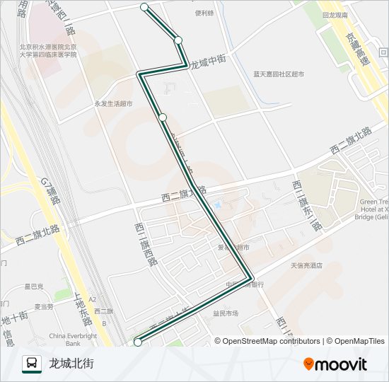 公交快速直达专21路的线路图