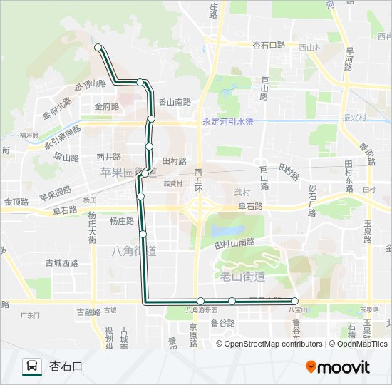 公交快速直达专27路的线路图