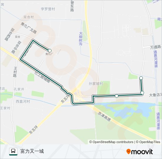 公交快速直达专33路的线路图