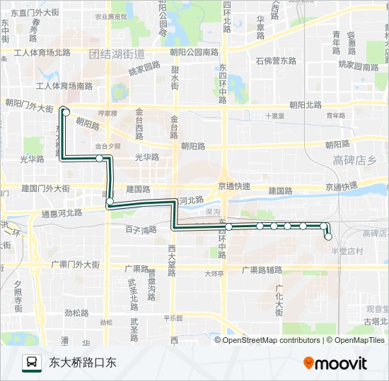 快速直达专线34 bus Line Map