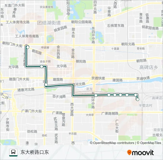 快速直达专线34 Bus Line Map