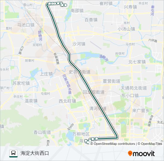 公交快速直达专37路的线路图