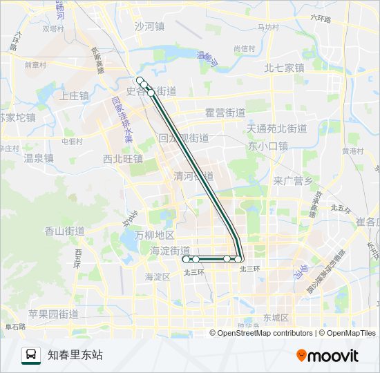 快速直达专线38 bus Line Map