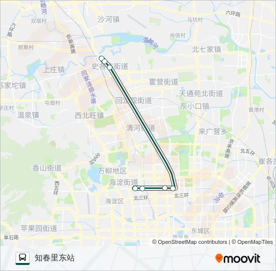 快速直达专线38 Bus Line Map