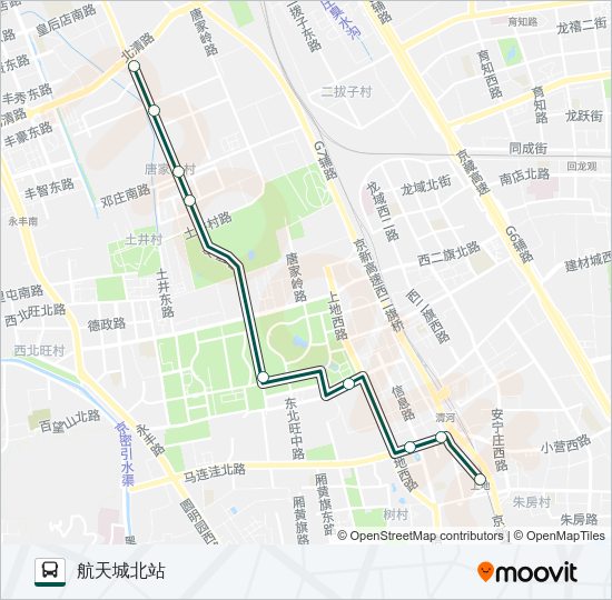 公交快速直达专50路的线路图