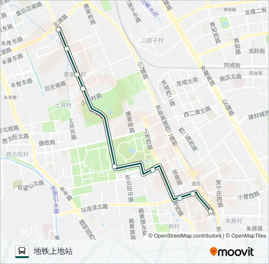 公交快速直达专50路的线路图