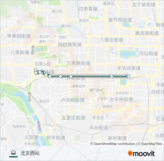 快速直达专线52 Bus Line Map