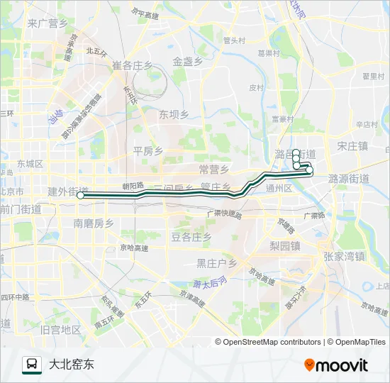 公交快速直达专54路的线路图