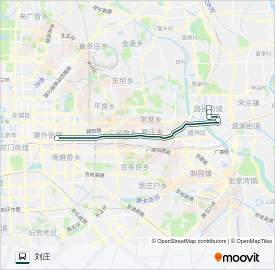 公交快速直达专54路的线路图