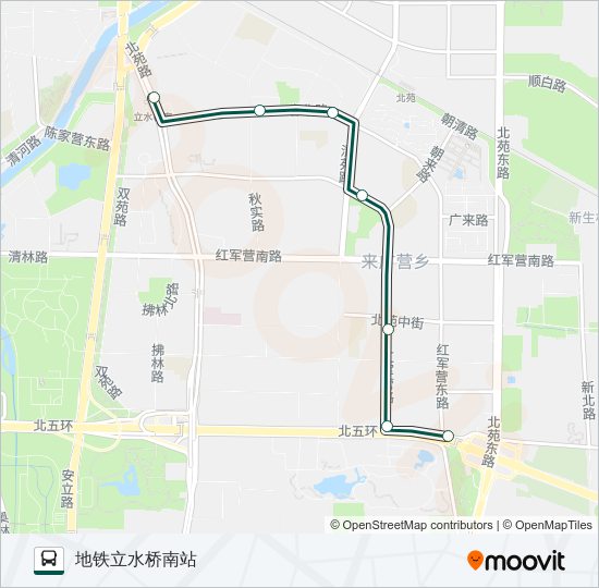 公交快速直达专57路的线路图