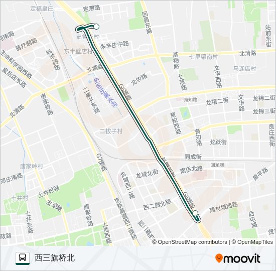 快速直达专线71 bus Line Map