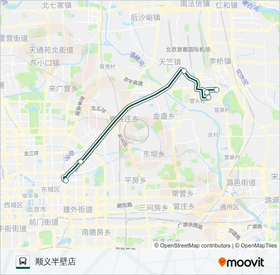 快速直达专线72 Bus Line Map