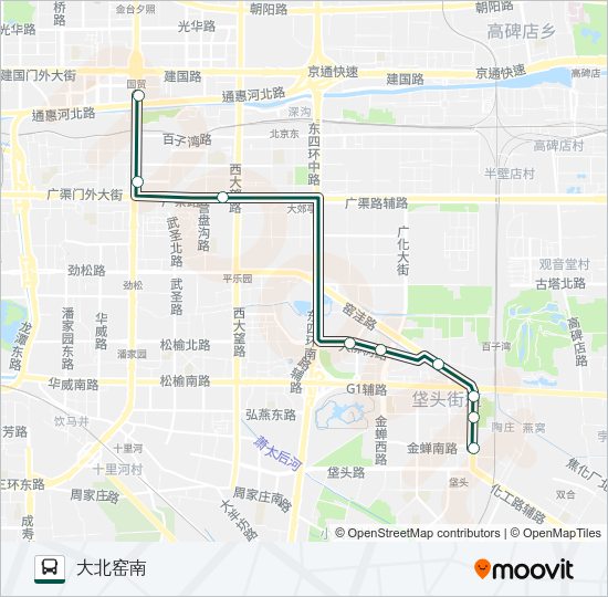 公交快速直达专74路的线路图