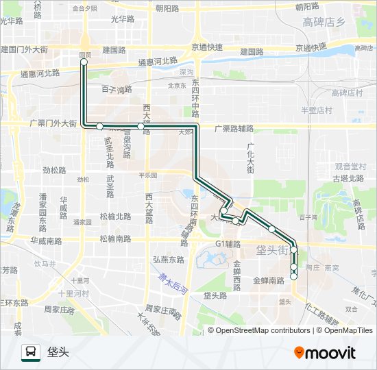 快速直达专线74 bus Line Map