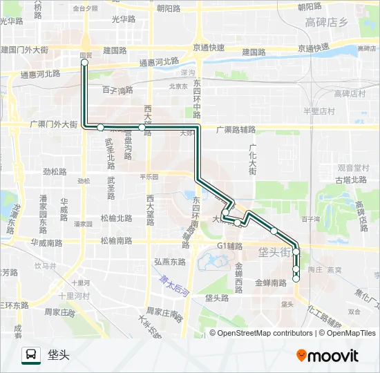 公交快速直达专74路的线路图