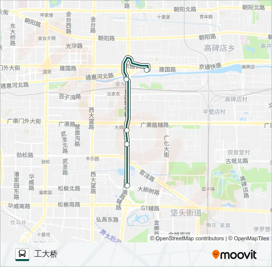 快速直达专线75 Bus Line Map