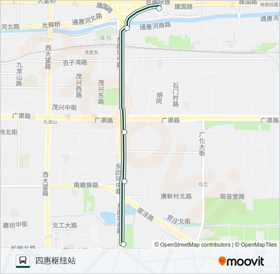 公交快速直达专75路的线路图