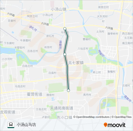 公交快速直达专77路的线路图