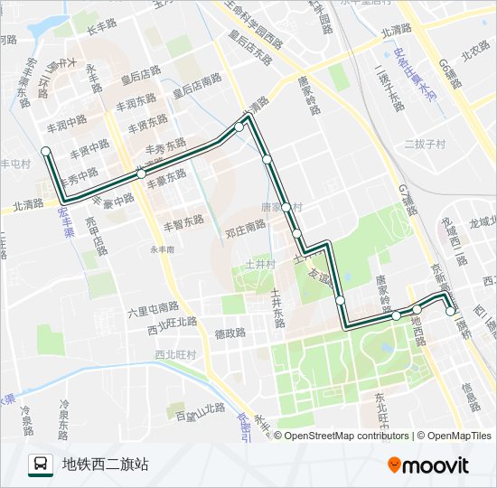 快速直达专线80 bus Line Map