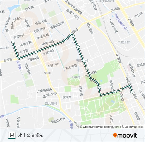 公交快速直达专80路的线路图