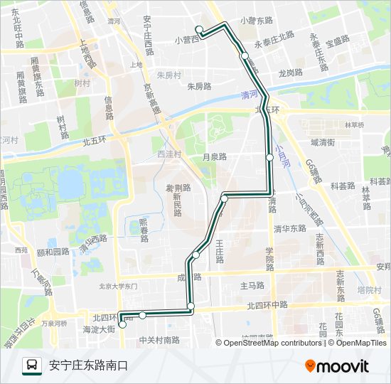 公交快速直达专82路的线路图
