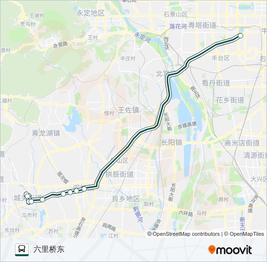 公交快速直达专86路的线路图