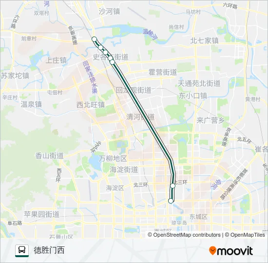 公交快速直达专87路的线路图