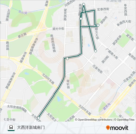 公交快速直达专88路的线路图