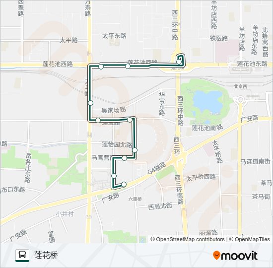 公交快速直达专90路的线路图