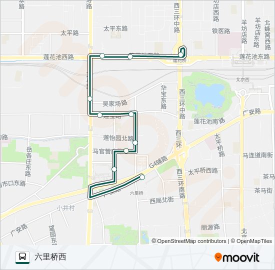 公交快速直达专90路的线路图