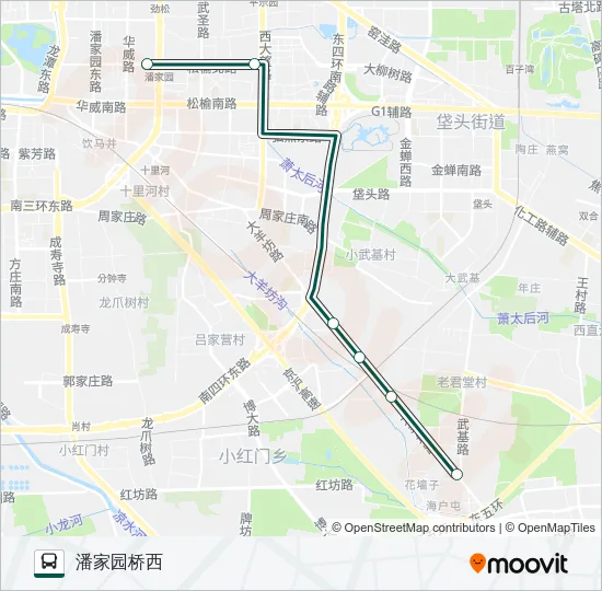 公交快速直达专91路的线路图