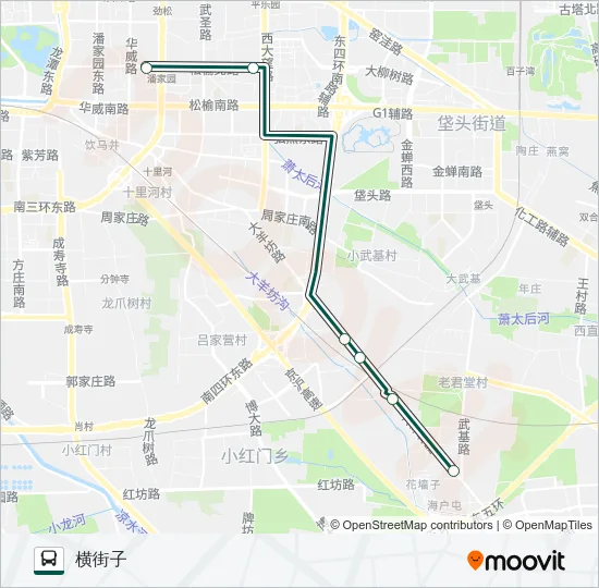 公交快速直达专91路的线路图