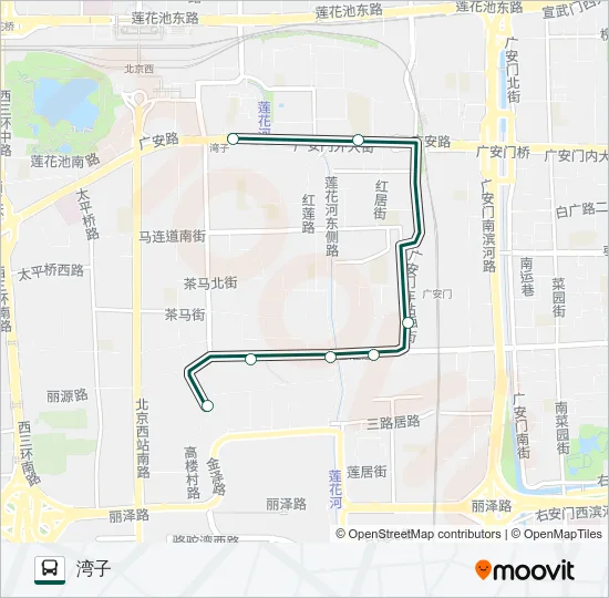 公交快速直达专94路的线路图