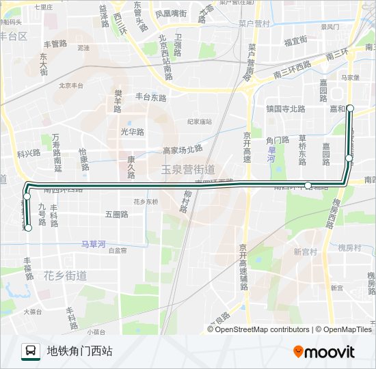 公交快速直达专95路的线路图