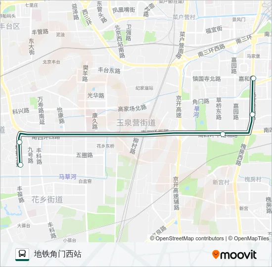 公交快速直达专95路的线路图