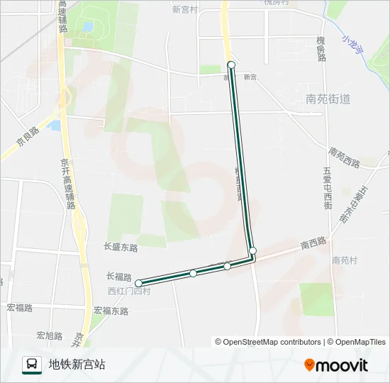 公交快速直达专96路的线路图