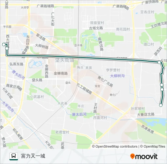 快速直达专线99 Bus Line Map