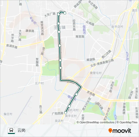 公交快速直达专24支路的线路图