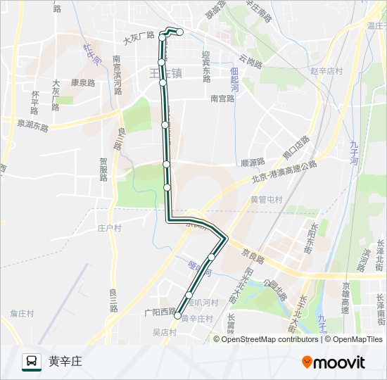 公交快速直达专24支路的线路图